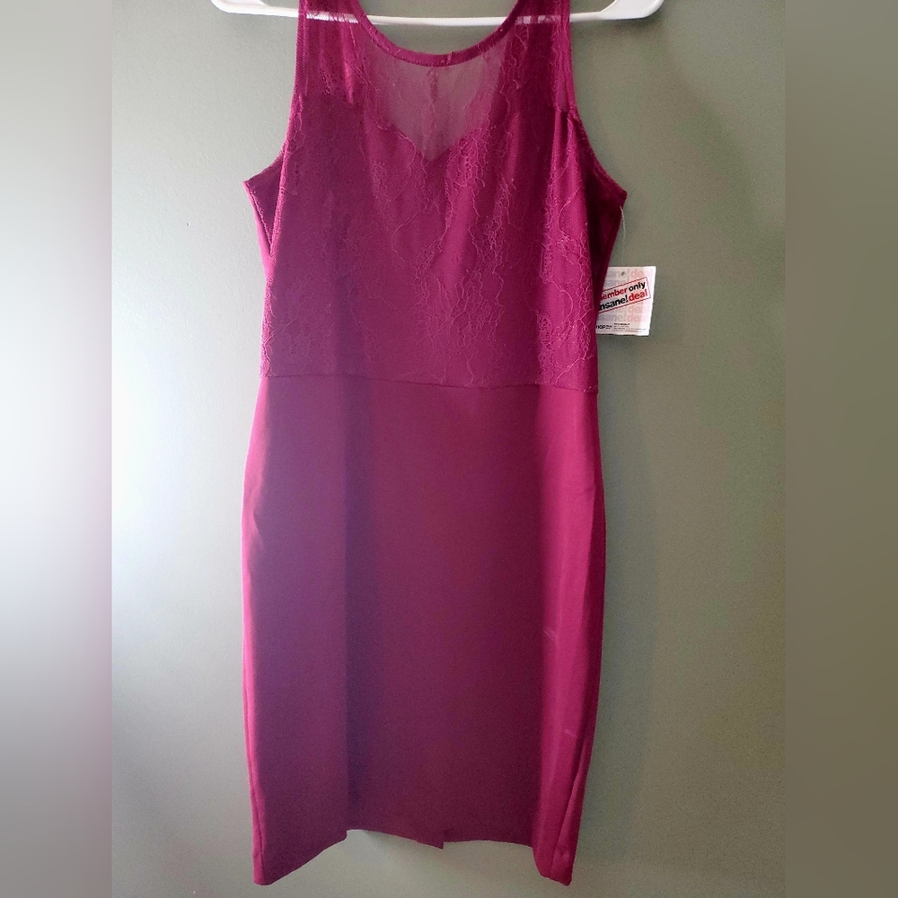 Burgundy Lace Dress